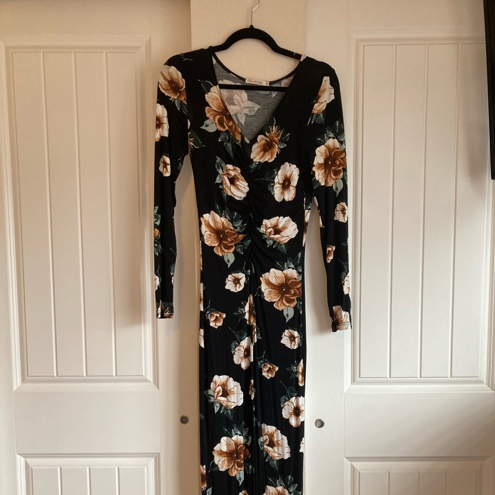 Long sleeve flower dress